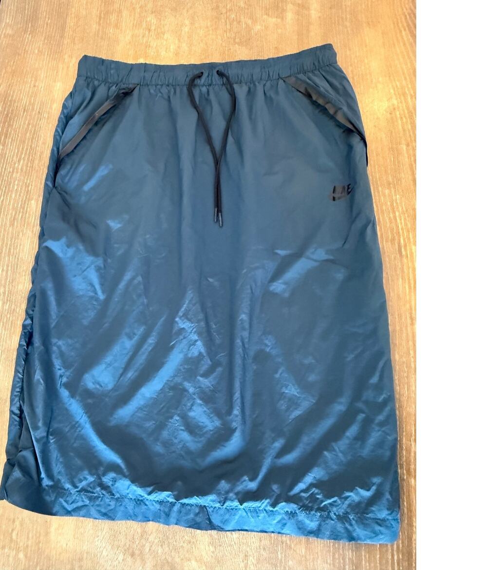 NIKE Sportswear Tech Hypermesh Midi Skirt  Dark Blue Navy Women XL Sporty Casual
